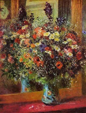 Renoir Oil Painting - bouquet in front of a mirror flower Pierre Auguste Renoir
